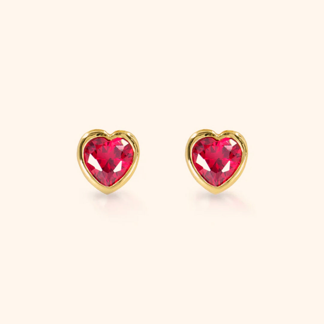 Obi Heart Gold Valentine Earrings