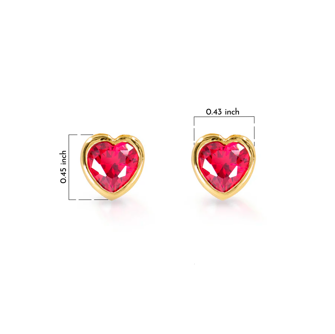 Obi Heart Gold Love Earrings