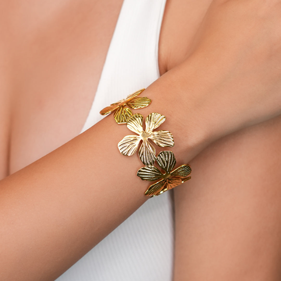 Olivia’s Floral Gold Cuff