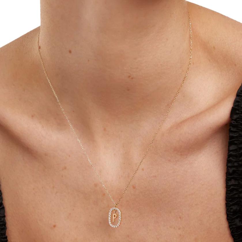 Lena's Radiant Initial Necklace