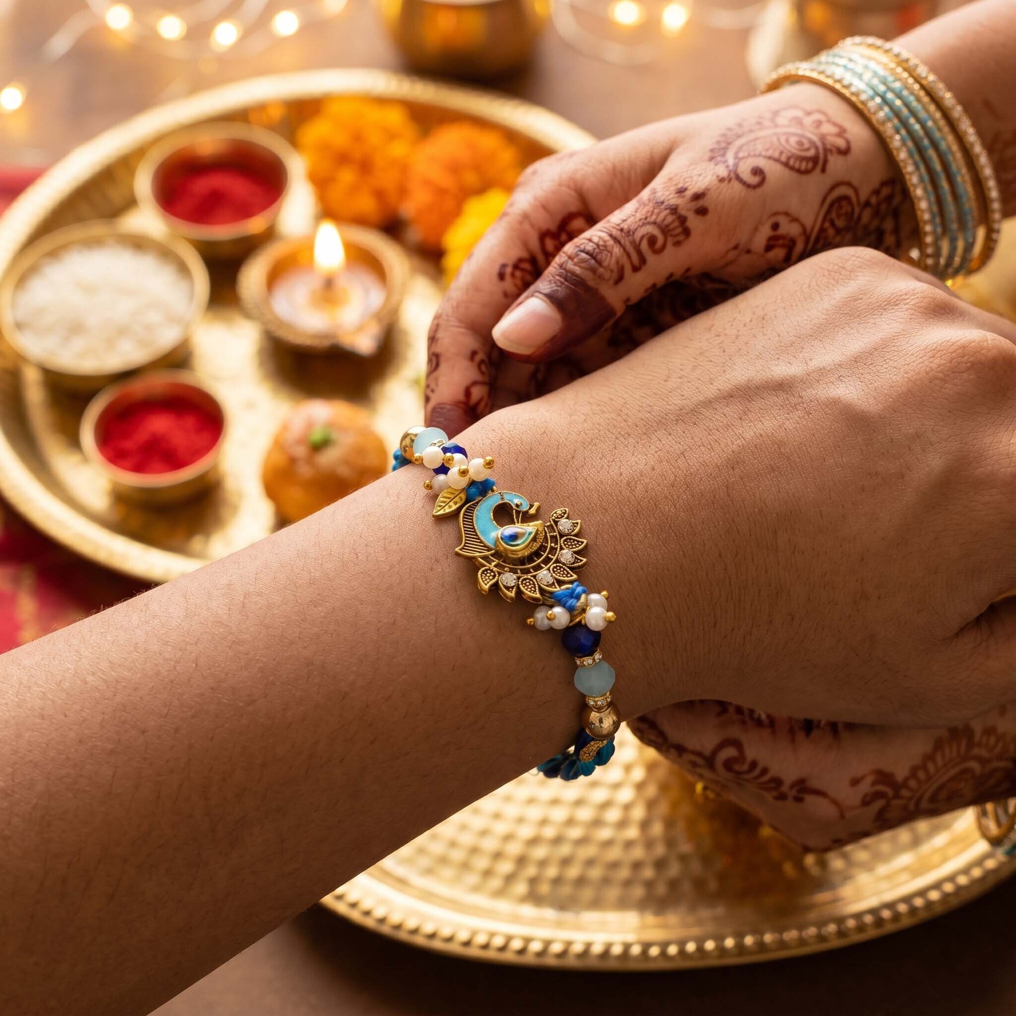 Nazarika Rakhi Bracelet Set