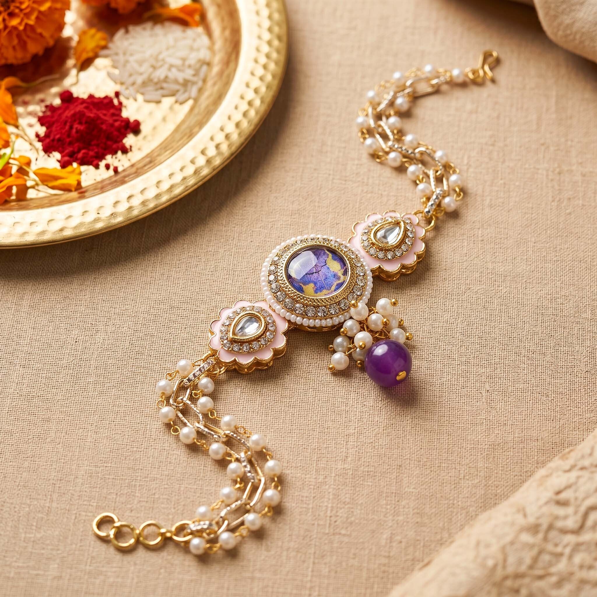 Meherza Rakhi Bracelet Set