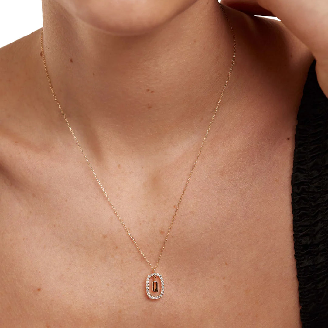 Lena's Radiant Initial Necklace