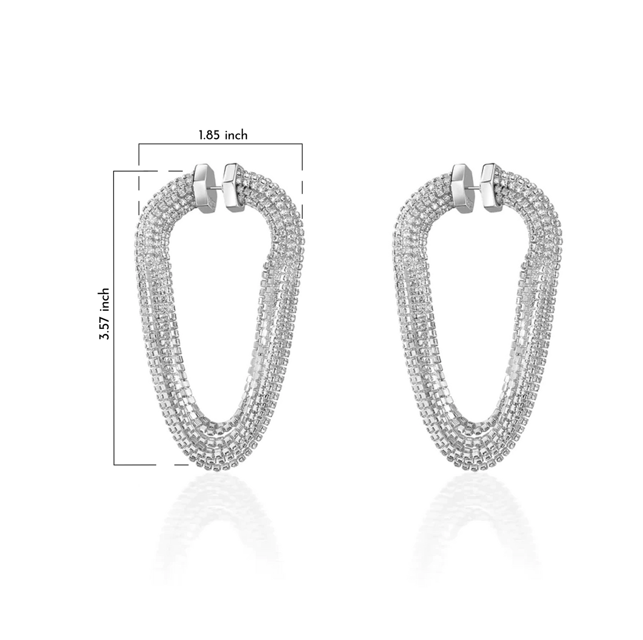 Radiance Infinity Silver Drop Earrings