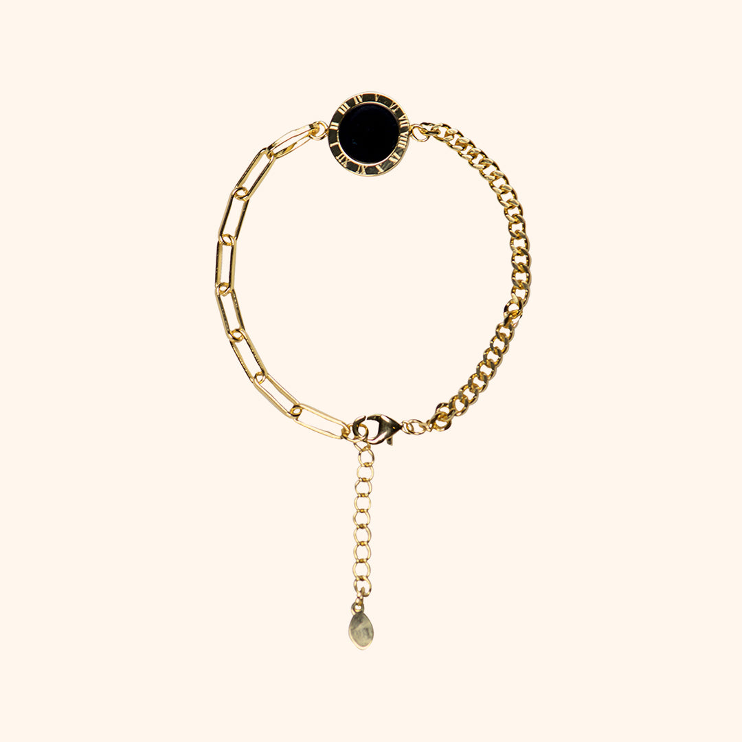 Midnight Elegance 18k Gold Plated Bracelet