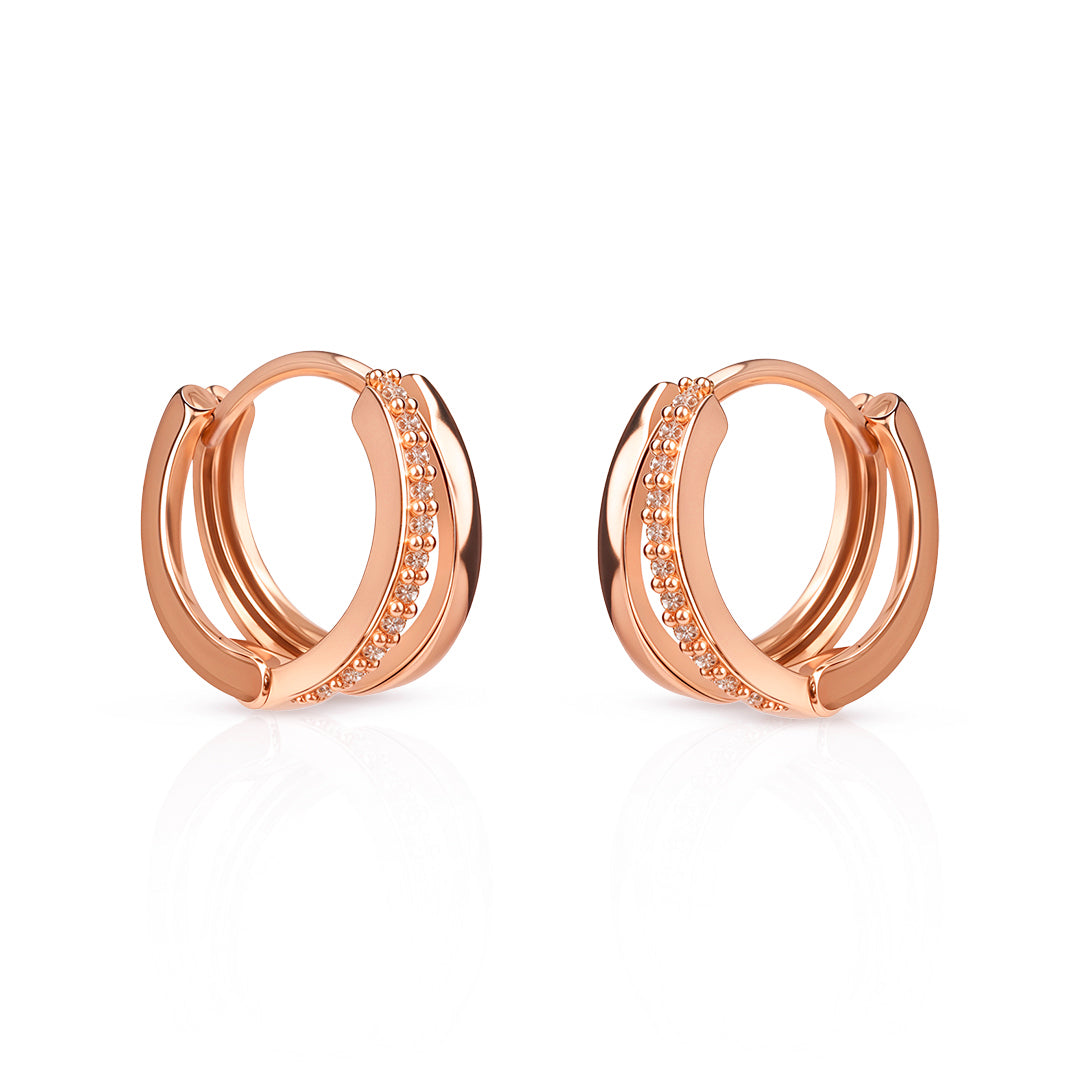 rose gold stud earrings 