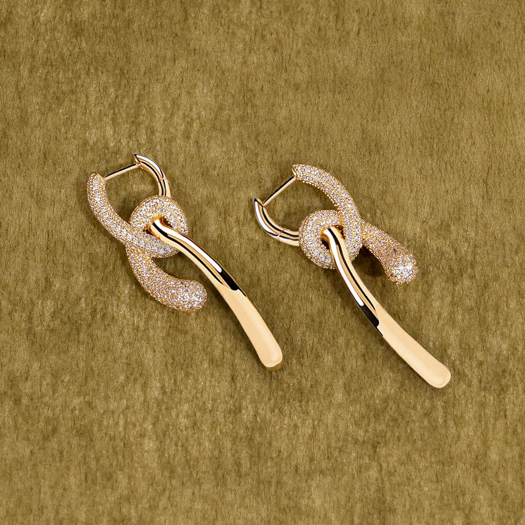 Sculptural Knot Drop Earrings