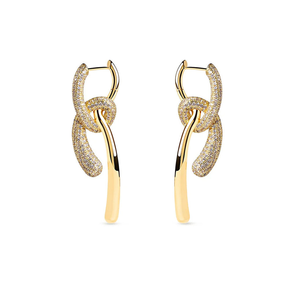 Sculptural Knot Drop Earrings