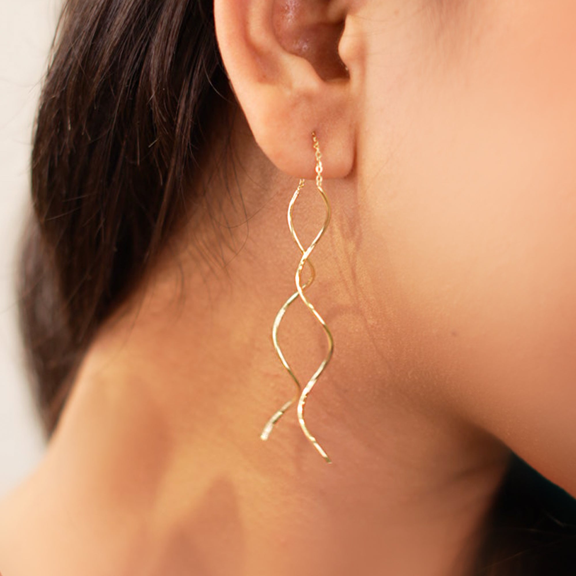 Sia Twisted Tassel Earrings