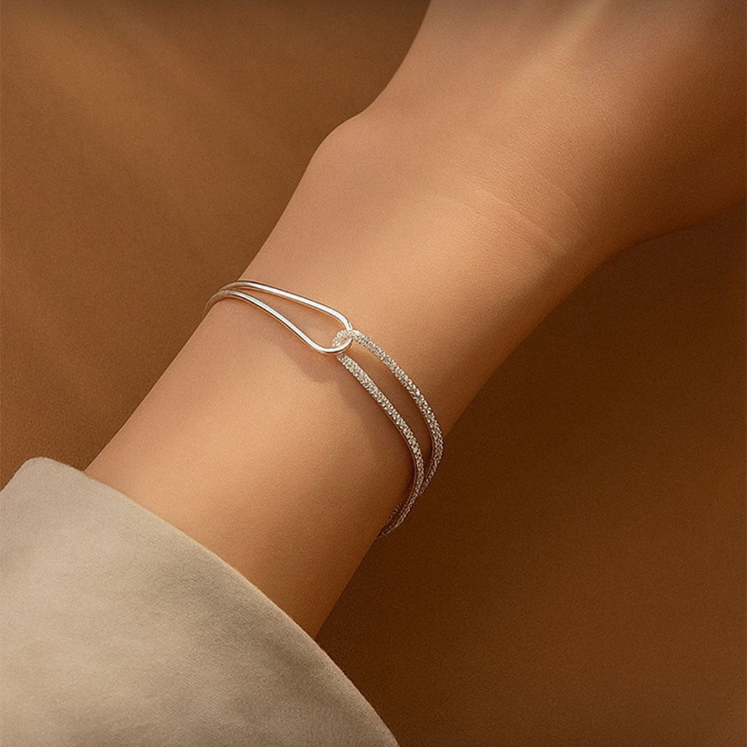 Elina Double Chain Loop Bracelet - Amalfa