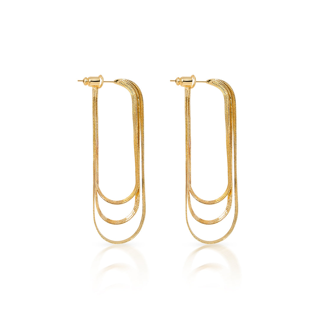 Silvia Layered Chain Earrings