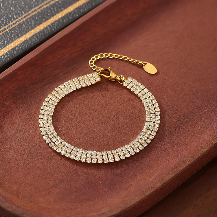 Clara Gold Zircon Tennis Bracelet for Women - Amalfa
