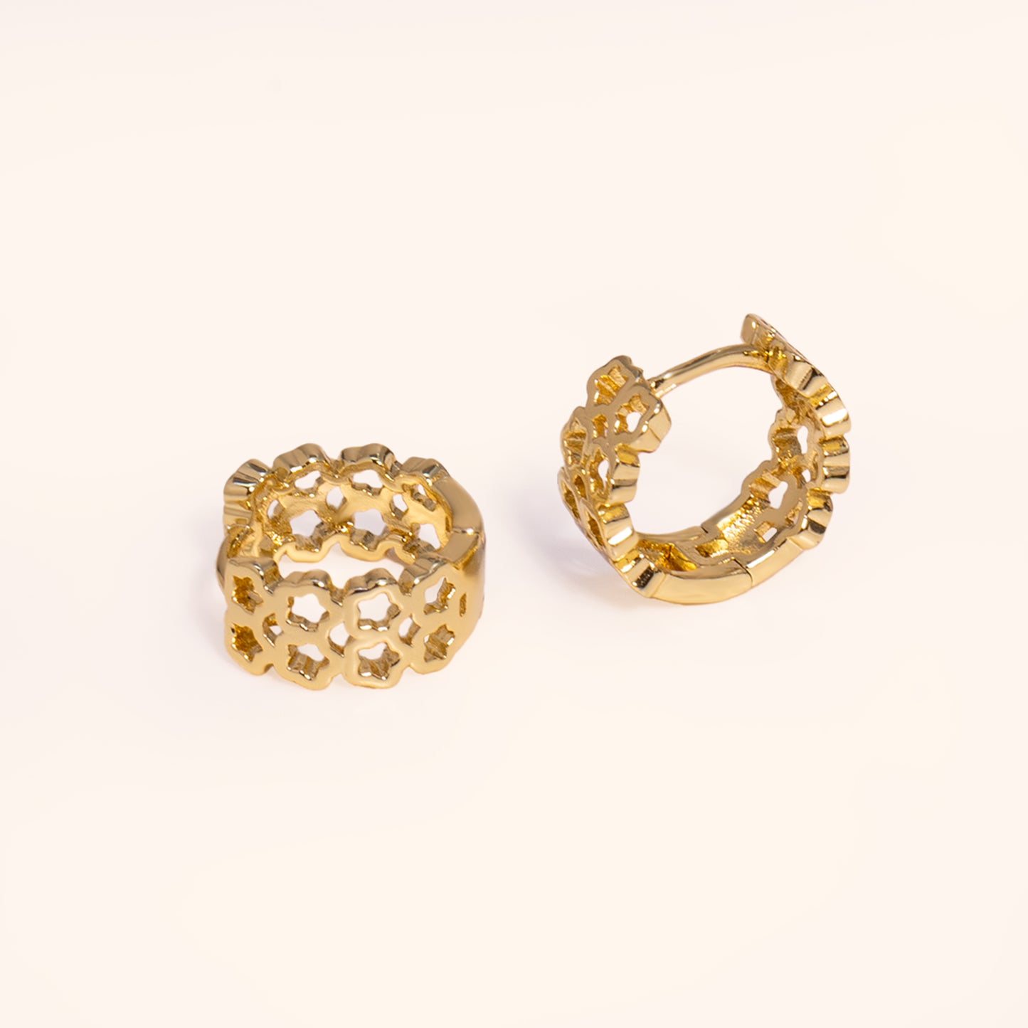 Emily Gold Stud Earrings (Set of 3)