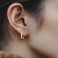 Thumbnail for Sleek Twist Huggie Earring