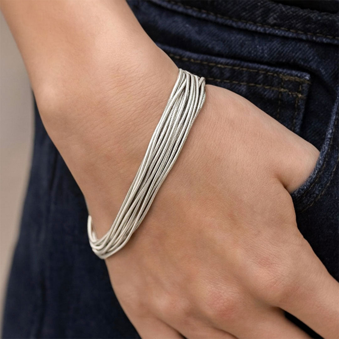 Aureum Multi-Layered Silver Bracelet