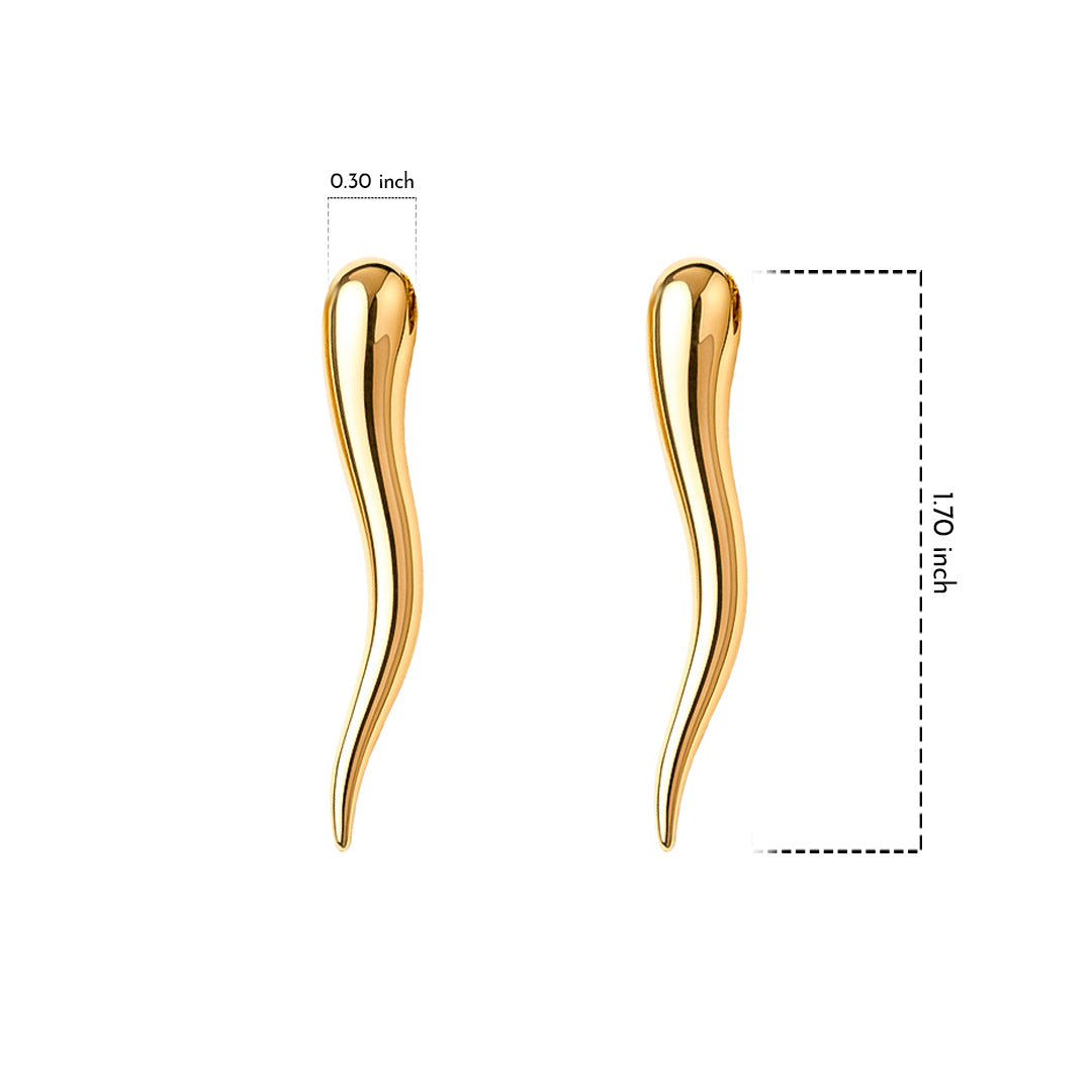 Chilli Gold Drop Earrings For Women - Amalfa