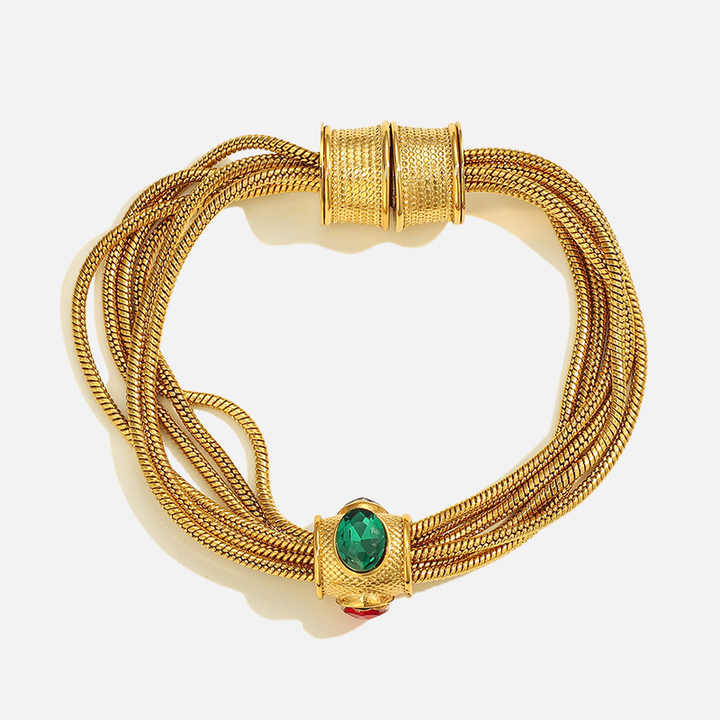Serena Gold Multi-Layer Bracelet for Women - Amalfa