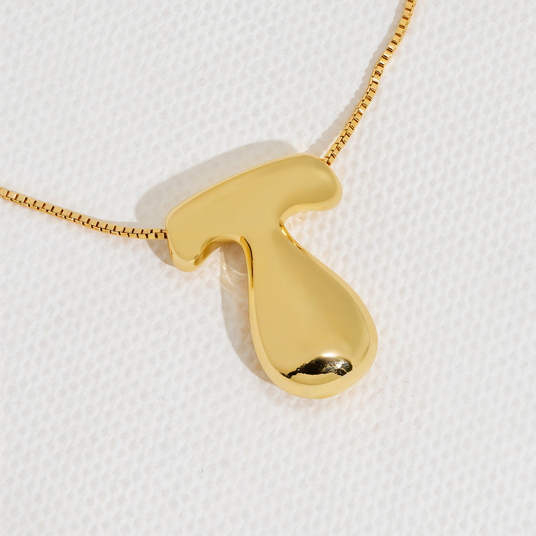 T initial necklace