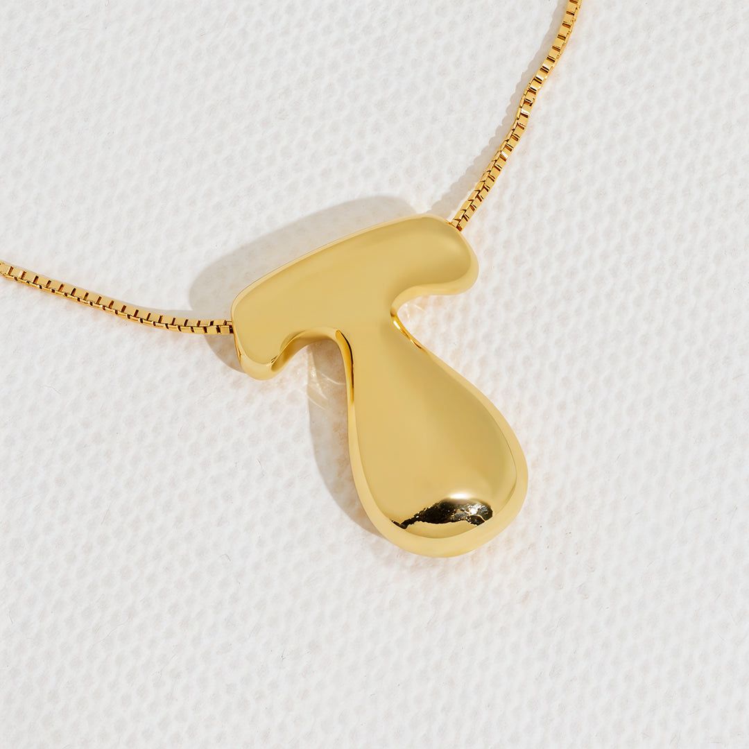 Hana  Bubble Initial necklace
