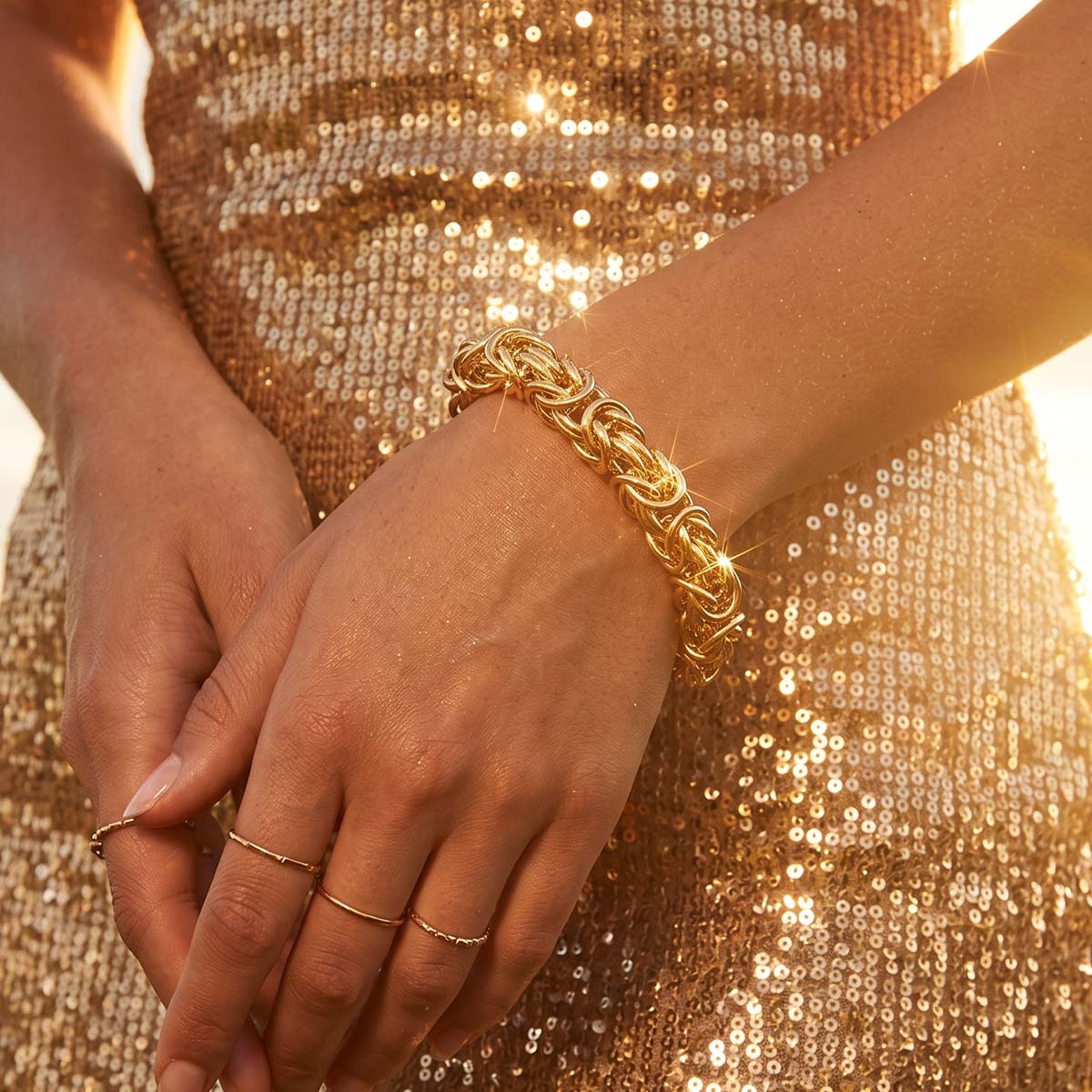 Textured Rope Chain Link Bracelet for Women