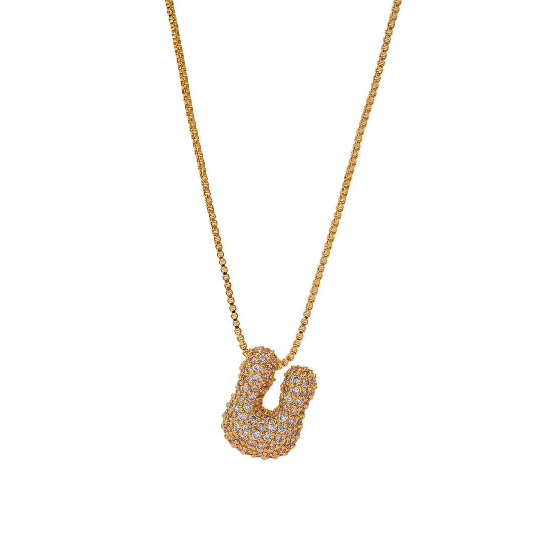 Yumi Sparkling Initial Necklace