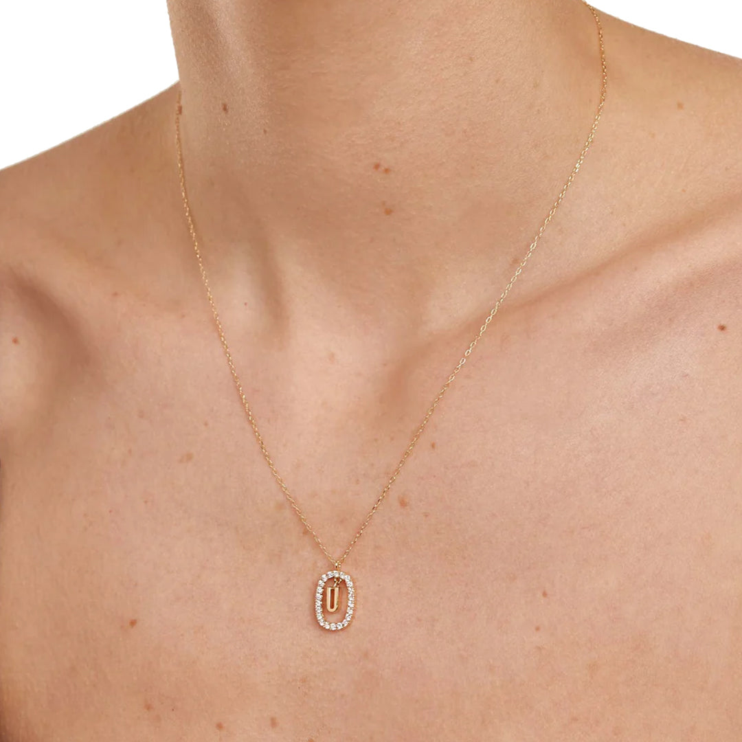 Lena's Radiant Initial Necklace