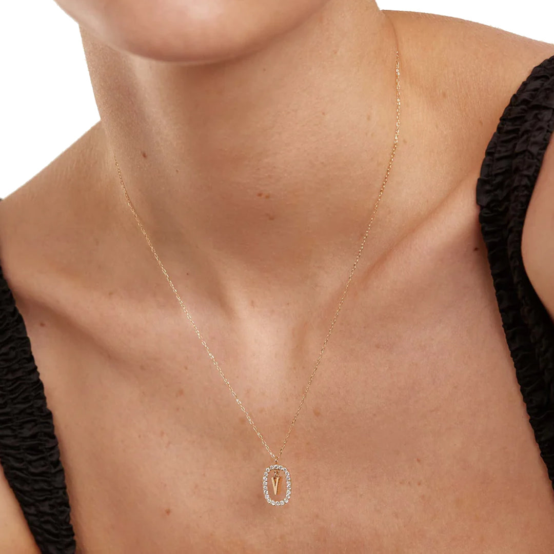 Lena's Radiant Initial Necklace