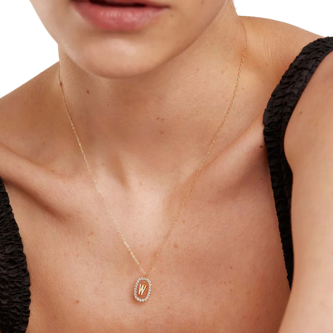 Lena's Radiant Initial Necklace