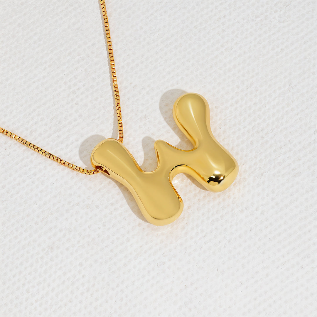 W initial necklace