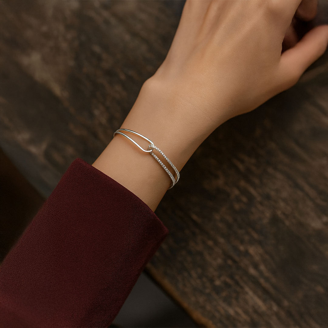 Elina Double Chain Loop Bracelet - Amalfa