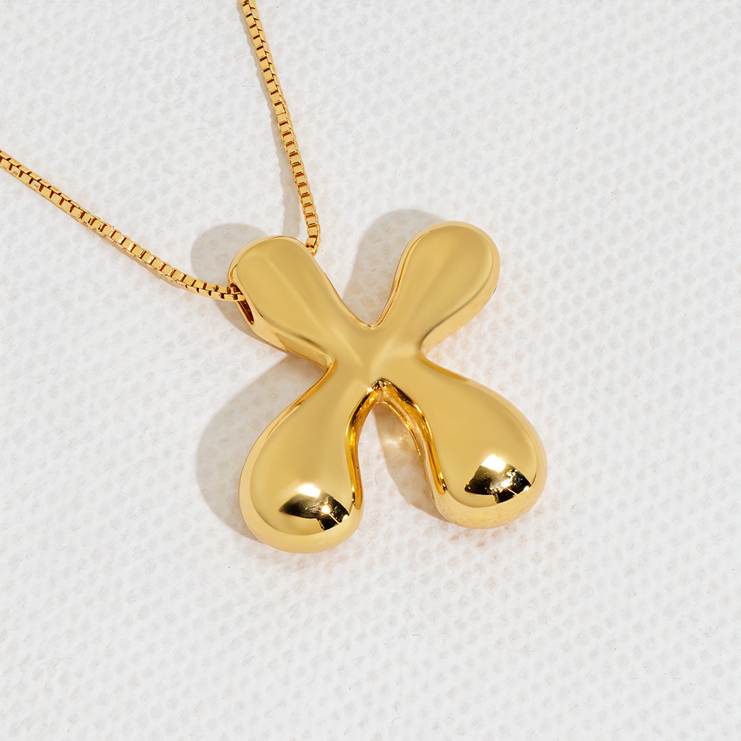 X initial necklace