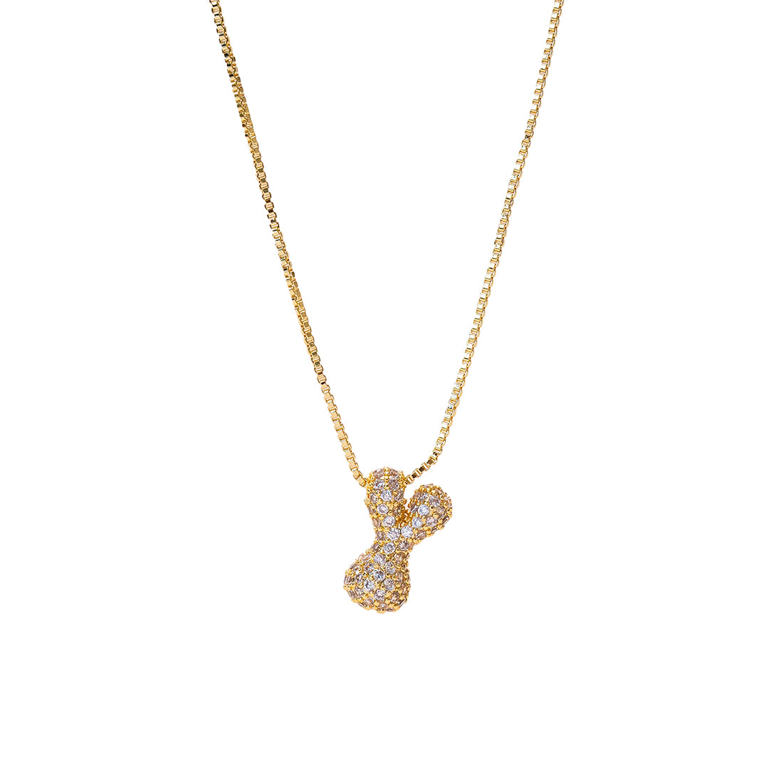 Yumi Sparkling Initial Necklace