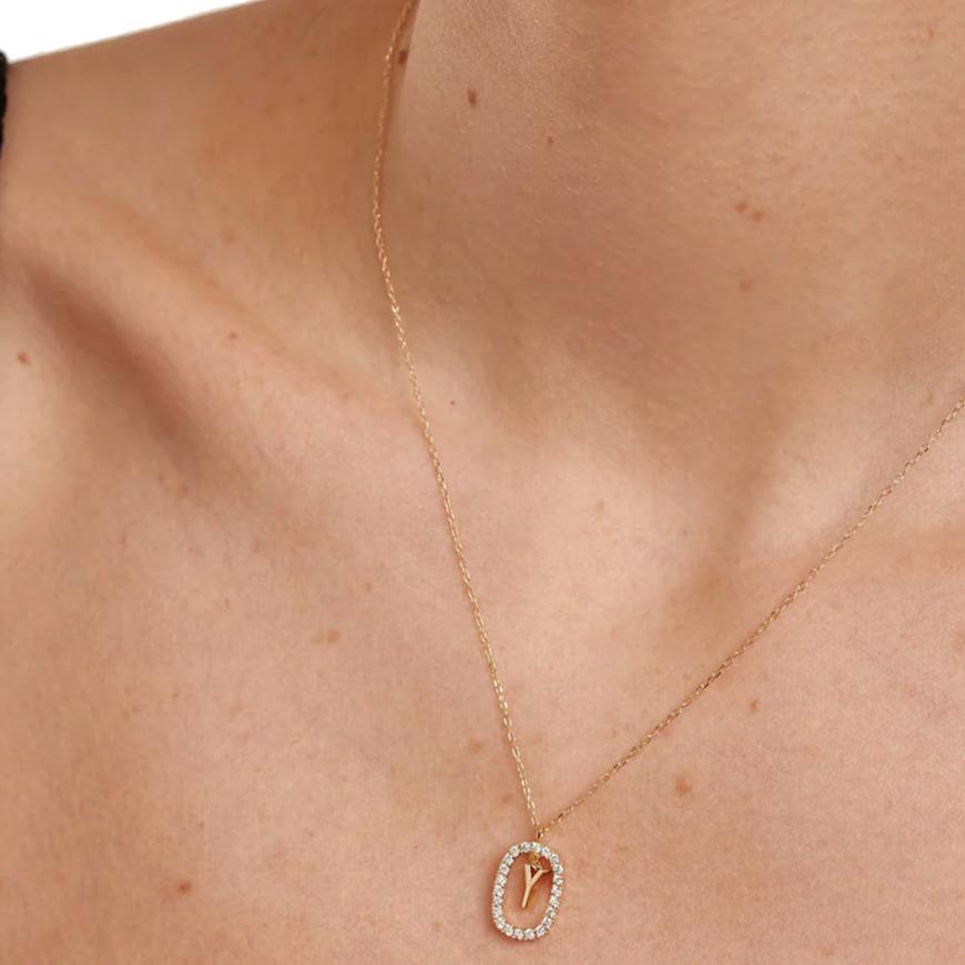 Lena's Radiant Initial Necklace