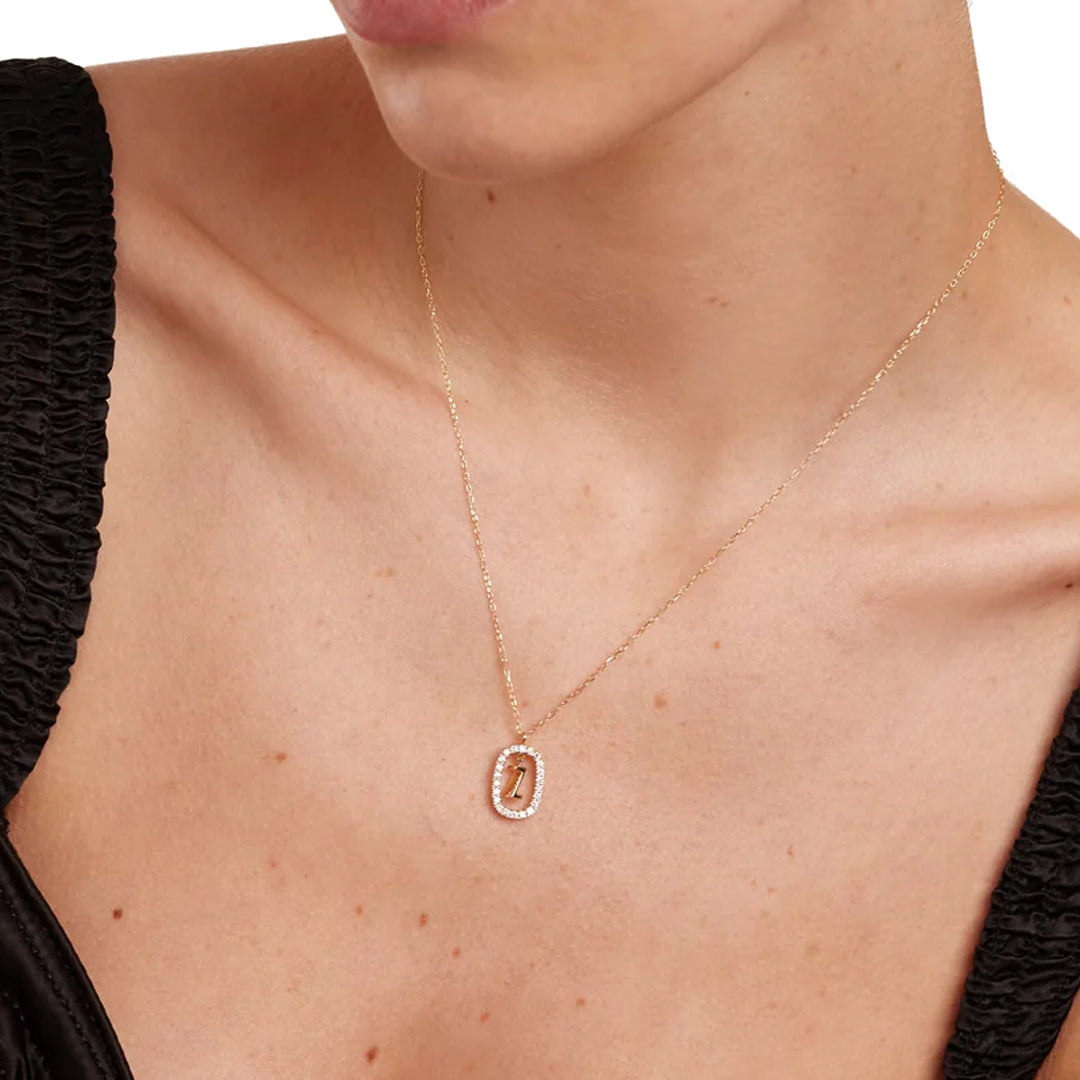 Lena's Radiant Initial Necklace