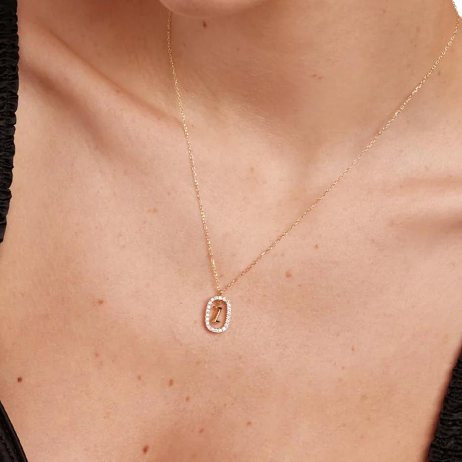 Lena's Radiant Initial Necklace